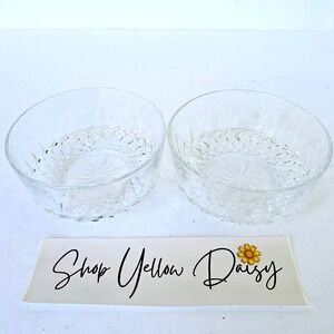 Vintage Arcoroc Diamant 4" Dessert Berry Bowls Set of 2 Made in France -  M867.2